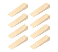 sourcing map 8Pcs Wooden Door Stopper, 4.72" x 1.18" x 0.79" Non-Slip Solid Wood Door Wedges Triangle Wooden Doorstop Blocks for Chair Caning Home Office Floor