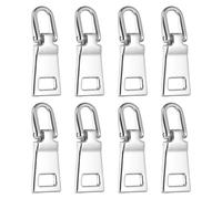 sourcing map 8Pcs Zipper Pull Replacement, 1" Detachable Metal Zipper Handle Mend Fixer Tab Repair for Luggage Suitcase Backpack Jacket Bags Boots Coat Handbags, Bronze