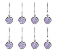 sourcing map 8Pcs Zipper Pulls Charm, Zipper Pull Replacement Repair Zip Head Handle for Luggage Clothing Jackets Backpacks Boots (Blue Purple)