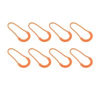 sourcing map 8Pcs Zipper Pulls Replacement, U-Shape Zipper Pull Cord Extender, Fix Tab Tag Extender for Luggage Backpack Jacket Handbags, 63.5mm Orange