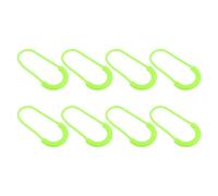 sourcing map 8Pcs Zipper Pulls Replacement, U-Shape Zipper Pull Cord Extender, Fix Tab Tag Extender for Luggage Backpack Jacket Handbags, 63.5mm Fluorescent Green