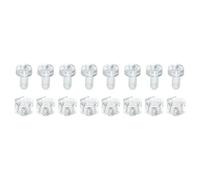 sourcing map 8Set Clear Acrylic Screws Kit, M3 x 6mm Round Head Phillips Bolts with Hex Nuts, Bolts and Nuts Kit for Machine Accessories Electronic Equipment DIY Crafts