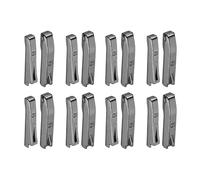 sourcing map 8Set Double Open Zipper Repair Latch Kits, #8 Copper Insert Pins Zipper Stopper for Bags Coats Jackets Zippers Repairing Replacement, Black