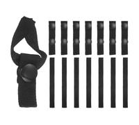 sourcing map 8Set Duvet Snap Clips, Duvet Clips to Hold Comforter Inside Removable Quilt Fasteners Holder Keep Comforter Cover in Place (Black Straight Stripe/Black)