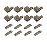 sourcing map 8Set Zipper Latch Slider Retainer Kits, #10 Zinc Alloy Zipper Bottom Stoppers with Insert Pins for Jackets Coats DIY Sewing Replacement, Bronze