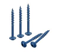sourcing map #8x1-1/2" Pocket Hole Screws, 200pcs Square Drive Self Tapping Wood Screws with Blue Coated for Woodworking