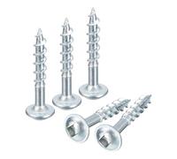 sourcing map #8x1" Pocket Hole Screws, 250pcs Square Drive Self Tapping Wood Screws with Zinc Plated for Woodworking