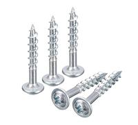sourcing map #8x1" Pocket Hole Screws, 50pcs Phillips Drive Self Tapping Wood Screws with Zinc Plated for Woodworking