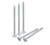 sourcing map #8x2-1/2" Pocket Hole Screws, 100pcs Phillips Drive Self Tapping Wood Screws with Zinc Plated for Woodworking