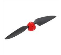sourcing map 8x6 Inch RC Plane Propeller, RC Folding Propellers Spinner Size D33xH28.5mm 3.17mm Motor Shaft Dia 2-Vane with Nylon Plastic Spinner for Airplane Helicopter(Black Red)