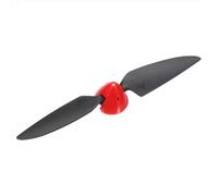 sourcing map 8x6 Inch RC Plane Propeller, RC Folding Propellers Spinner Size D33xH28mm 2.3mm Motor Shaft Dia 2-Vane with Nylon Plastic Spinner for Airplane Helicopter(Black Red)
