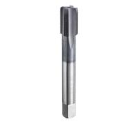 sourcing map 9/16"-27 UNS Thread Tap 6542 Cobalt High-Speed Steel TiCN Coated Plug Tap Right Hand Flat Head 4 Straight Flutes Screw Threading Hand Tap