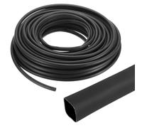 sourcing map 9.5mm Heat Shrink Tubing Waterproof, 3:1 Dual Wall Marine Adhesive Lined Industrial Heat Shrink Tube Wiring Wrap 100ft 3/8 Inch, Black-30m