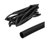 sourcing map 9.5mm Heat Shrink Tubing Waterproof, 3:1 Dual Wall Marine Adhesive Lined Industrial Heat Shrink Tube Wiring Wrap 20ft 3/8 Inch, Black-6m