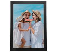 sourcing map 9.5x12.6 Picture Frame, Solid Oak Wood Photo Frame 9.5x12.6 Display 7.9x11.2 Optical Clear Acrylic Sheet Wall Mounting and Tabletop Display, Black, 1Pcs