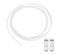 sourcing map 9.84ft PTFE Tubing Hose, 2mm ID x 4 mm OD Insulating 3D Printer Hose Ultra-Smooth with Pneumatic Fittings for 3D Printer Conveying Tubing, White