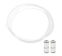 sourcing map 9.84ft PTFE Tubing Hose, 5mm ID x 6 mm OD Insulating 3D Printer Hose Ultra-Smooth with Pneumatic Fittings for 3D Printer Conveying Tubing, Transparent
