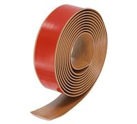 sourcing map 9.84Ft x 1.6" Floor Transition Strip, Self-Adhesive Vinyl Floor Gap Cover Strips, Laminate Floor Edge Trim, Flat Divider Strip for Joining Carpet to Tile, Brown Wood Grain