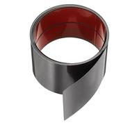 sourcing map 9.84ft x 3.94" Wall Trim Peel and Stick Molding Trim Frame, Self Adhesive Stainless Steel Mirror Finish Metal Strip Trim for Wall Ceiling Floor Cabinet Tile Edge, Black Stripes