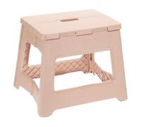 sourcing map 9" Folding Step Stool for Adults 132 lbs Capacity Non-Slip Step Stool with Handle Collapsible Foot Stools, Pink Small Stepping Stool for Bathroom, Bedroom, Kitchen
