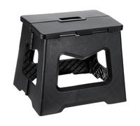 sourcing map 9" Folding Step Stool for Adults 220 lbs Capacity Non-Slip Step Stool with Handle Collapsible Foot Stools, Black Small Stepping Stool for Bathroom, Bedroom, Kitchen