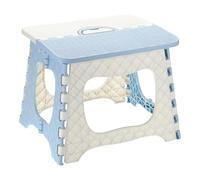 sourcing map 9" Folding Step Stool for Adults 275 lbs Capacity Non-Slip Step Stool with Handle Collapsible Foot Stools, Blue Small Stepping Stool for Bathroom, Bedroom, Kitchen