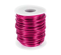 sourcing map 9 Gauge Aluminum Craft Wire 3.0mm 33ft Flexible Bendable Anodized Metal Jewelry Sculpting Wire for Jewelry Making Modelling Craft DIY, Rose Red