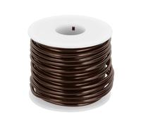 sourcing map 9 Gauge Anodized Aluminum Craft Wire Bendable Bonsai Training Wire 56 Feet 3mm for Sculpting Crafts Wreath Floral Beading Jewelry Making, Brown