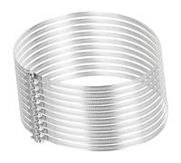 sourcing map 9 Inch 430 Stainless Steel Duct Clamps, 10 Pcs Adjustable Hose Clamps with Worm Gear Pipe Clamp Air Duct Clamp for Flexible Ducting Heating Cooling Exhaust Ventilation