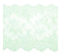 sourcing map 9 Inch Wide 3 Yard Light Green Lace Ribbon Floral Pattern Eyelash Lace Trim Ribbon Fabric for Sewing Making, DIY Crafts, Home Decor, Bridal Wedding Dress
