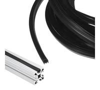 sourcing map 9 Meter Aluminum Extrusion Profile Slot Cover Flat Seal, 8mm 20 Series Dust Protection Soft Cover Seal Dust Strip for 3D Printer Accessory, Black