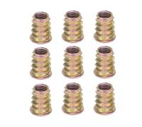 sourcing map 9 Pcs Threaded Inserts for Wood, Zinc Alloy M10 Thread Inserts Nuts Hex Socket Drive Screw 20mm Length for Furniture, Cabinet, Tables and Chairs