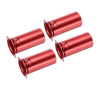 sourcing map 9 pins Ceramic Vacuum Tube Socket Valve 53mm Aluminum Shield for 12AX7 12AU7 ECC83 ECC82 Tube,Red Pack of 4