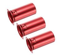 sourcing map 9 pins Ceramic Vacuum Tube Socket Valve 53mm Aluminum Shield for 12AX7 12AU7 ECC83 ECC82 Tube,Red Pack of 3