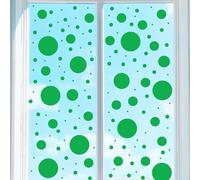sourcing map 9 Sheets Polka Dots Wall Decals, PVC Peel and Stick Circles Decals Window Clings Graphic Decals Stickers for Bedroom Nursery Playroom Classroom Decors, Light Green