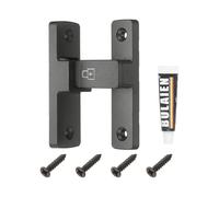 sourcing map 90 Degree Positioning Gate Latch, Zinc Alloy Flip Sliding Barn Door Lock with Handle, Heavy Door Latches for Barn Cabinet Wood Fence Garage, (Night Glow Starry Gray)