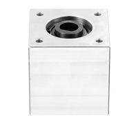 sourcing map 90 Degree Right Angle Bevel Gearbox 1:1 Forward and Reverse Double Output Shaft 1 Module 20 Teeth Bevel Gear Aluminum Frame Simple Mechanical DIY Module 10mm Shaft(D-Shape Bore)