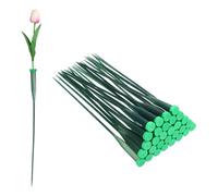 sourcing map 90 Pcs Floral Water Tubes, 12 Inch Flower Water Tubes Floral Vials with Pick and Caps for Plants Stem Fresh Flowers Arrangement Decor Florist Supplies, Dark Green/Grass Green