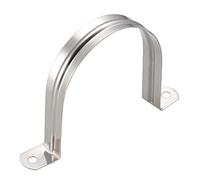 sourcing map 90mm(3.5") Rigid Pipe Strap, 2 Holes 304 Stainless Steel Tension Tube Clip Clamp 4pcs