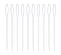 sourcing map 90pcs Plastic Sewing Needles, 9cm Length Large Eye Blunt Needles Learning Needles for Sewing Handmade Crafts DIY Notions Stitching, White