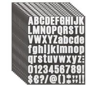 sourcing map 912Pcs 12Sheets Glitter Letter Stickers, Self-Adhesive Alphabet Sticker Letter Number Decal Kit Symbols Alphabet Decals for Crafts Scrapbooking Classroom Decor, Silver Bold