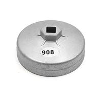 sourcing map 91mm 15 Flutes Metal Oil Filter Cap Wrench Socket Remover Tool
