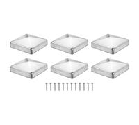 sourcing map 91mm /3.6inch Fence Post Caps, 6Pcs Aluminium Pyramid Post Cap | Cover Pressure with Screws for Wood/Metal Fence Posts, Mailbox Pyramid Cover, Outdoor, Garden, Decks, Silver