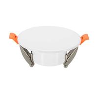 sourcing map 95mm/3.7" Round Ceiling Cover Plate, LED Downlight Hole Trim Wall Hole Spring Mount Decorative Flat Cap Access Panel for 2.2-3.3 Inch Ceiling or Wall Openings, Matte White