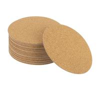sourcing map 95mm(3.74") Round Coasters 1mm Thick Cork Cup Mat Pad for Tableware 36pcs