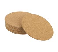 sourcing map 95mm(3.74") Round Coasters 2mm Thick Cork Cup Mat Pad for Tableware 12pcs