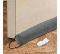 sourcing map 98 cm Weighted Door Draft Stopper, Door Draft Blocker Triangular Gap Filler Up to 3" Bottom Cold Air Blocker from Bottom Bedroom Home, Gray