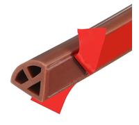 sourcing map 98 Inch Flexible Quarter Round Molding, Flexible Molding Trim, Double-Sided Silicone Peel and Stick Trim Self-Adhesive Shower Water Barrier for Floor, Corner, Tub, Brown