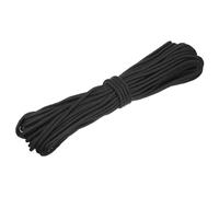 sourcing map 98Ft 1/3 inch (8mm) Polypropylene Rope, Diamond Braided Poly Rope, All-Purpose Utility Rope for Camping Tent, Canoes, Tree Work, Black