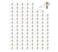 sourcing map 98Set Glass Door Retainer Clips, 3.5mm Cabinet Door Glass Retainer Clips Kit Glass Door Retainer Kit for Fixing Glass Cabinet Doors (Transparent Clip with Gold Screws)